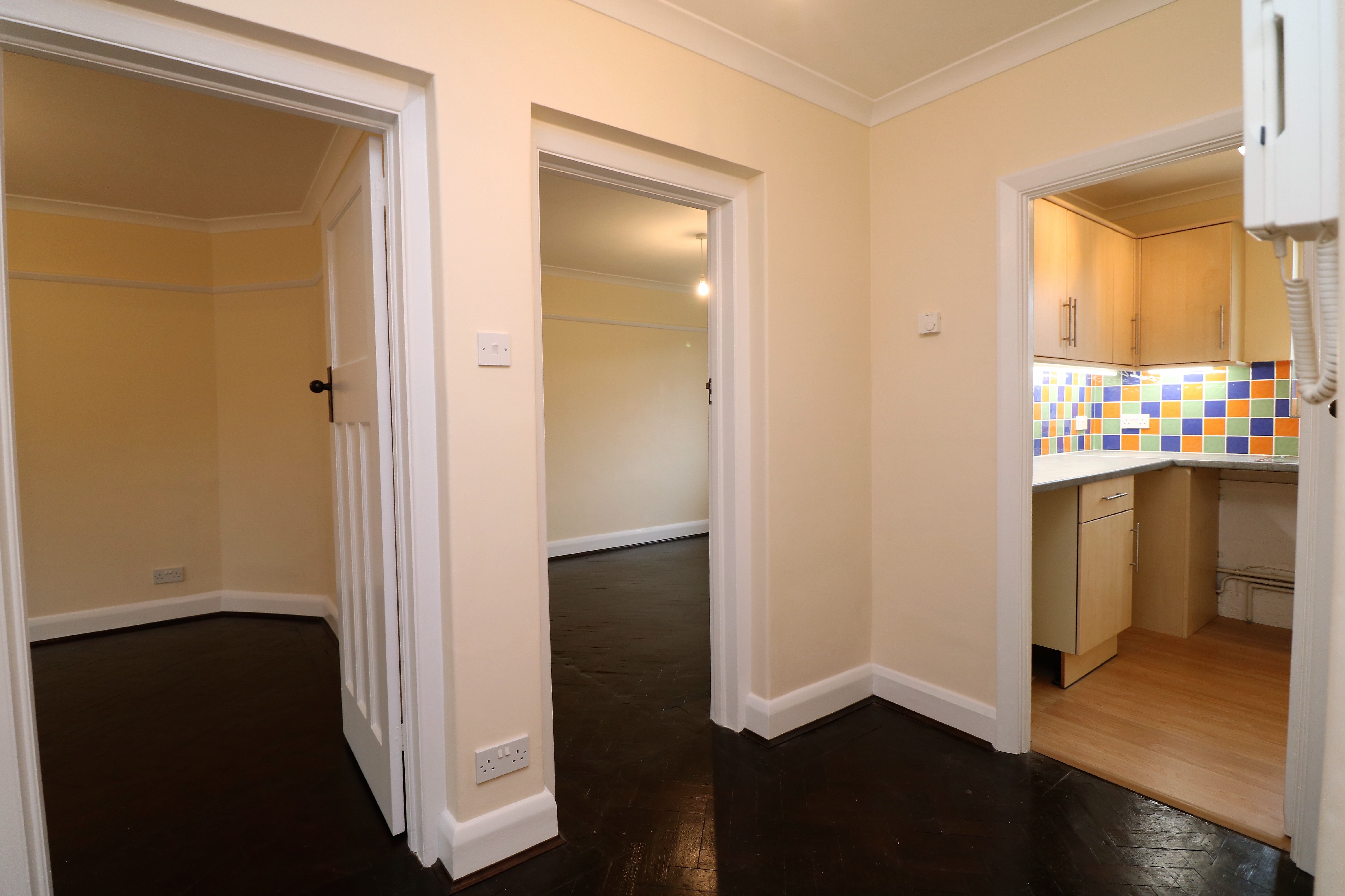 Muswell Hill, N10 refurbished ground floor two double bedroom flat with parking.